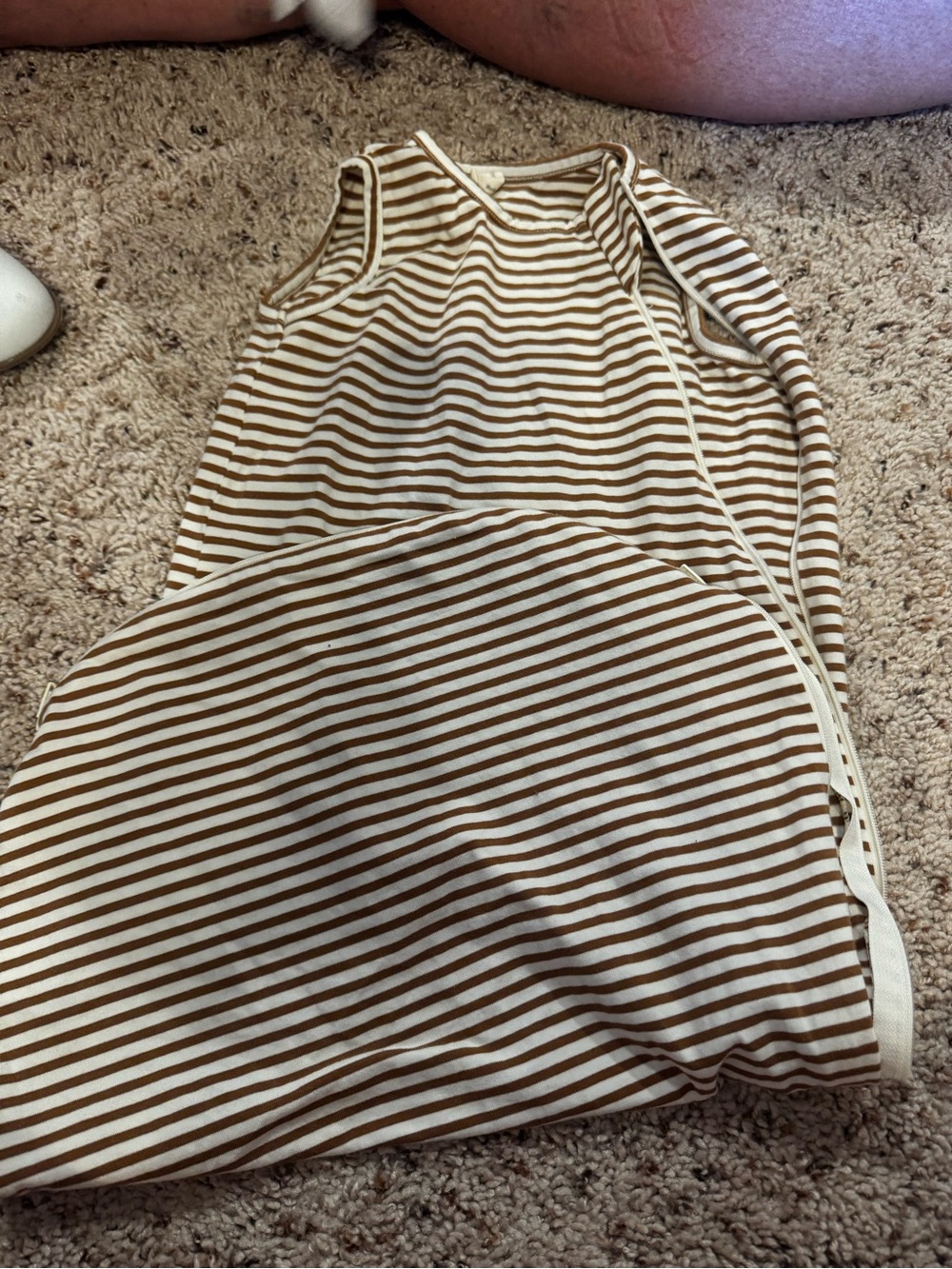 Quincy Mae Brown and Cream Striped Sleep Sack